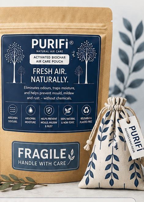 PURIFi Natural Air Care pouch pack with fabric pouches